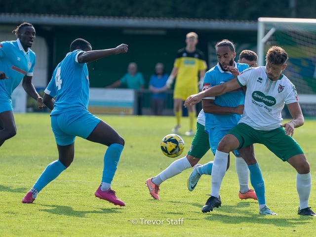 Action from Bognor Regis Town v Potters Bar Town in the Isthmian premier division | Pictures: Tevor Staff