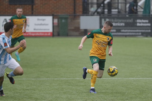 Action from Horsham's pre-season victory over National League South outfit Maidstone United