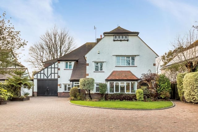 The five-bed detached home features a spacious living room and dining room, a study and conservatory. Outside there is a garage, off-road parking and a large, west-facing rear garden. It is on the market for £1.2million.
