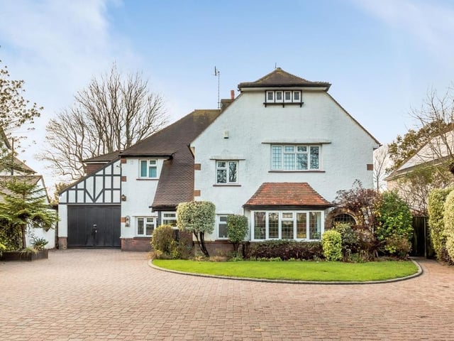 The five-bed detached home features a spacious living room and dining room, a study and conservatory. Outside there is a garage, off-road parking and a large, west-facing rear garden. It is on the market for £1.2million.