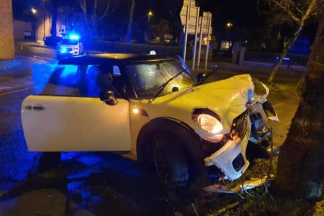 Forty-year-old Motor trade body repairer Lukasz Kopania of Collyer Avenue, Bognor, lost control of a Mini Cooper in Needlemakers, Chichester, in the early hours of February 20.