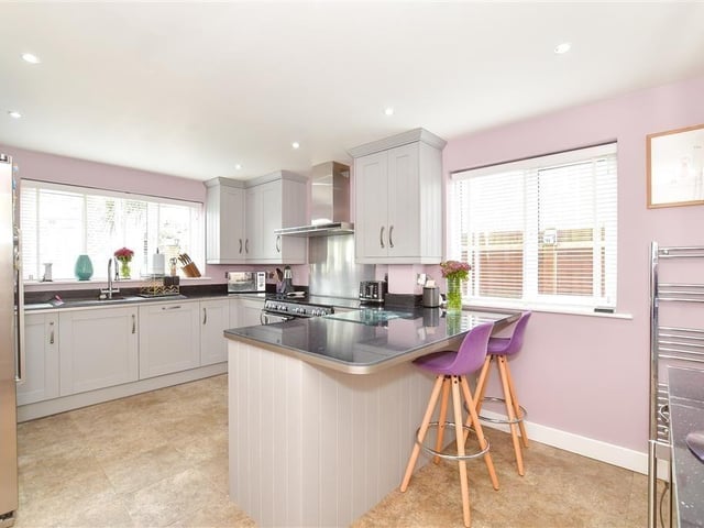 This four-bedroom property offers spacious and versatile accommodation and the agents say it is a fantastic house, close to local shops and good schools.