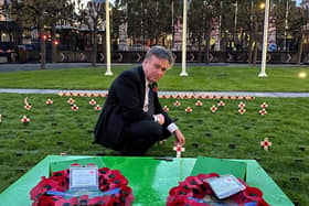 Remembrance Day 2022: Crawley MP celebrates the 15th anniversary of ‘Help for Heroes’ charity and plants wooden cross in Parliament for the town’s fallen
