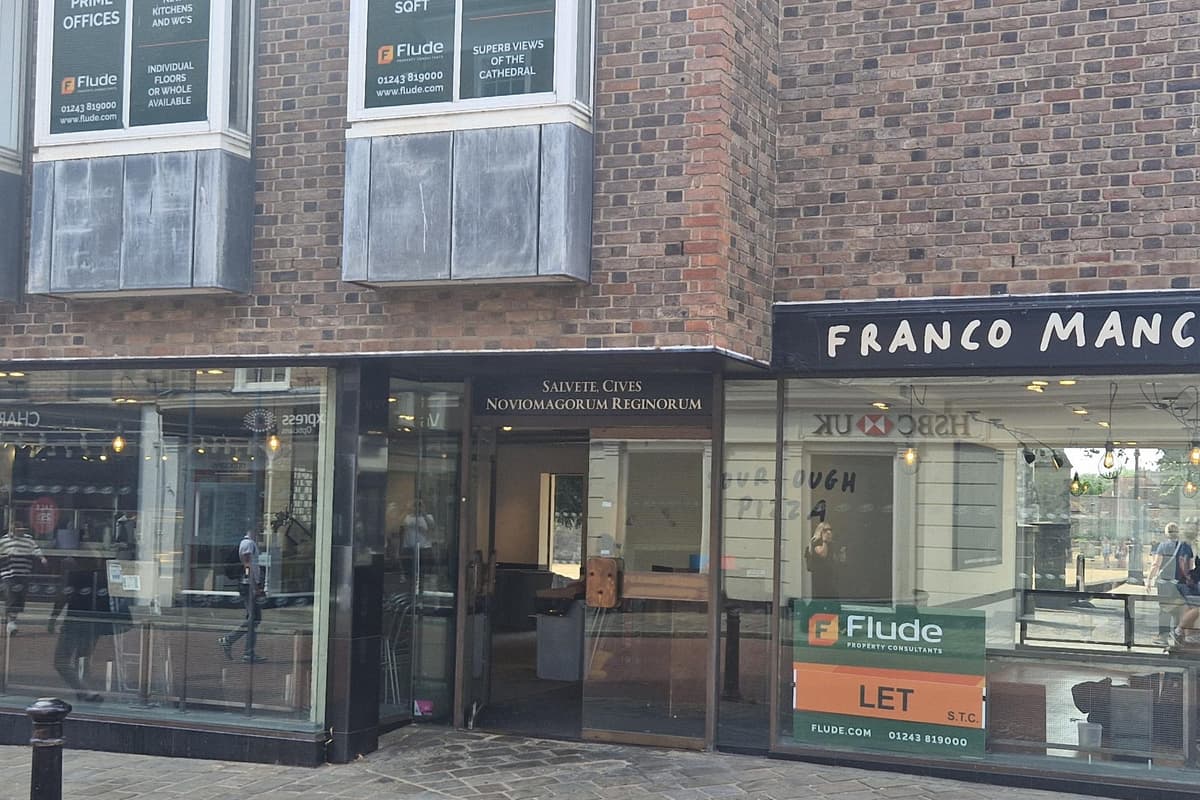 Chichester city centre eatery suddenly closes