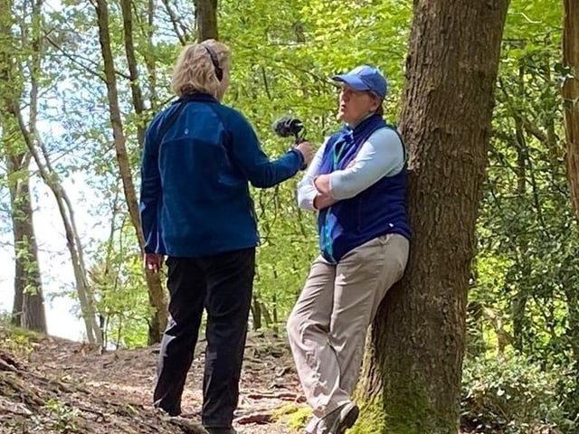 Eka Morgan interviews Clare Balding for a podcast
