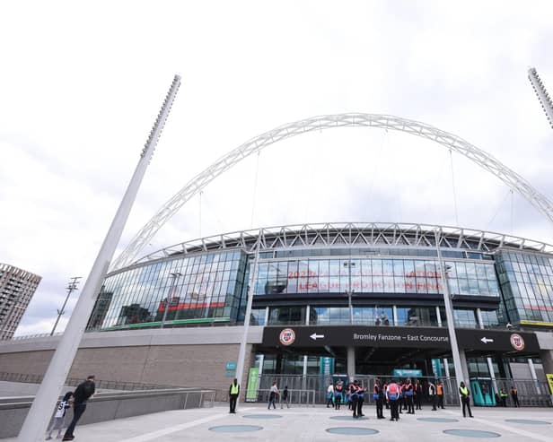 Crawley Town have sold in excess of 12,000 tickets so far for their trip to Wembley. (Photo by Paul Harding/Getty Images)