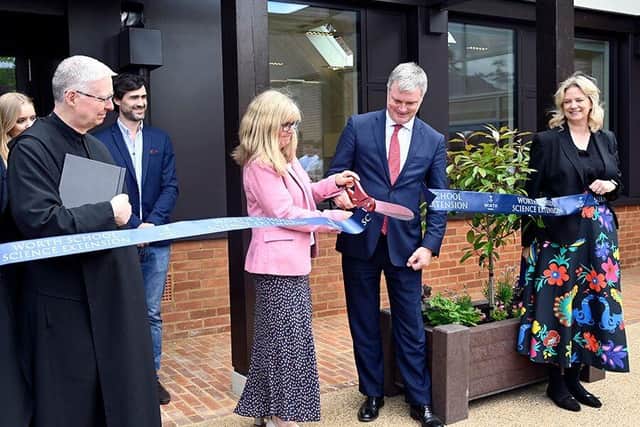 The new science facility at Worth School is officially opened.
