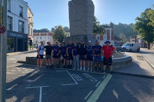Hailsham Boxing Club walks 100 miles in extreme heat for for mental health (photo from Samuel Buchanan)