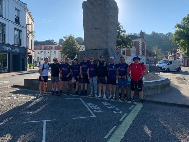 Hailsham Boxing Club walks 100 miles in extreme heat for for mental health (photo from Samuel Buchanan)