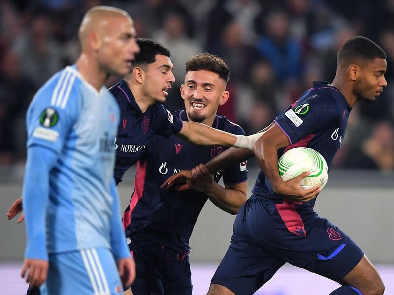 Switzerland international Andi Zeqiri (second right) has been among the goals since joining Credit Suisse Super League outfit FC Basel on a one-season loan in August. The 23-year-old has four league goals in 14 games, and four goals in just six UEFA Europa Conference League matches