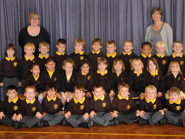 New pupils at St Wilfrid's Primary School, Burgess Hill, in 2010