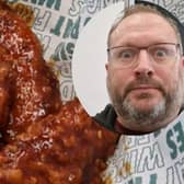The new Dragon's Breath flavour at Wingstop and Mark Dunford's reaction after his first bite