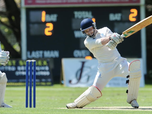Action from Goring CC v Pagham CC in Division 3 West of the Sussex Cricket League