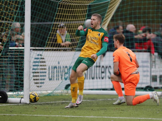 Match action from Horsham's 3-2 win over Potters Bar Town on Saturday