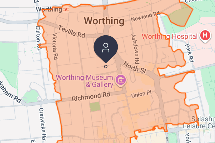 The area impacted by the outage. Photo: UKPN