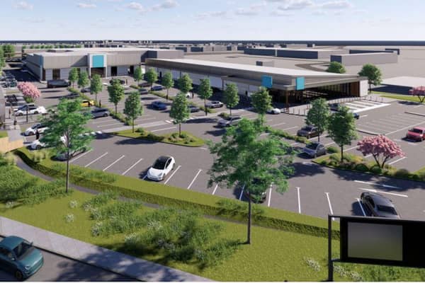 How the new retail park - with a McDonalds, Lidl, B&Q and Starbucks - at Broadbridge Heath could look. Photo: contributed