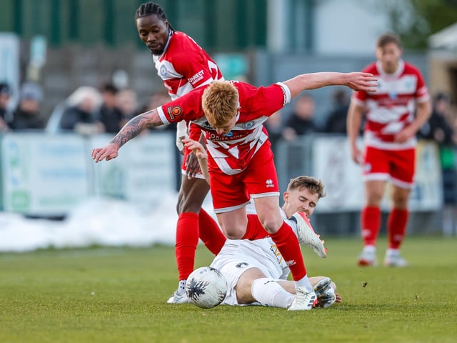 Action from Eastbourne Borough's visit to Weston-super-Mare in National League South