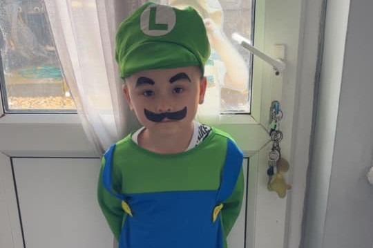 Chloe Johnston sent in this picture of six-year-old Harrison dressed as Luigi