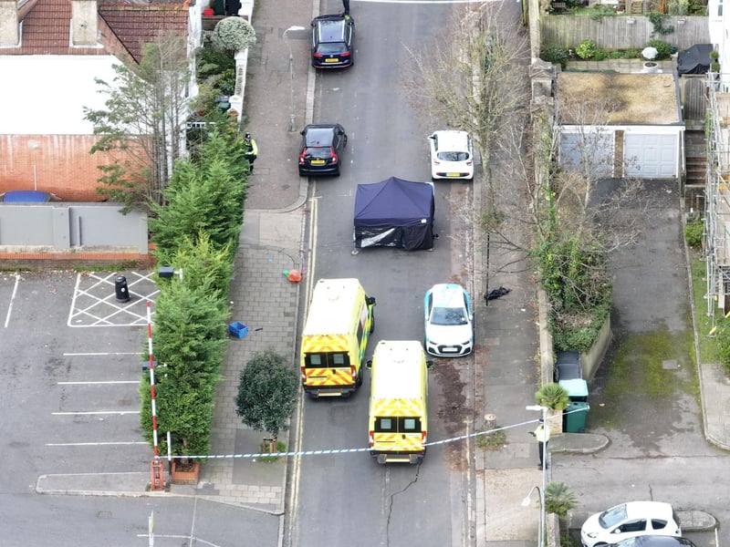 A heavy police presence has been seen in Cumberland Road, Brighton, on Saturday, December 23
