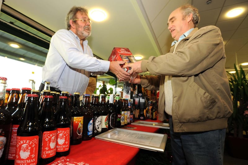 Ardingly Christmas Food and Drink Fest. Alan Jenkins sells wine and beer