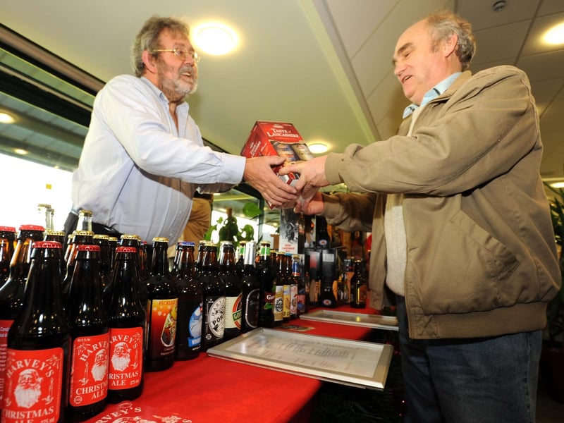 Ardingly Christmas Food and Drink Fest. Alan Jenkins sells wine and beer