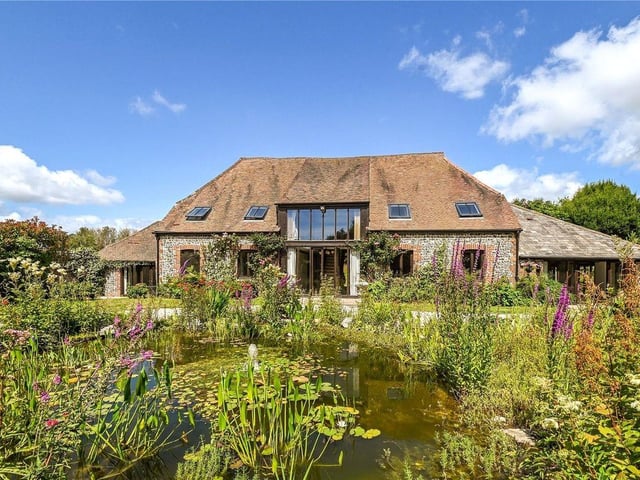 The garden's pond is a stand out feature.
