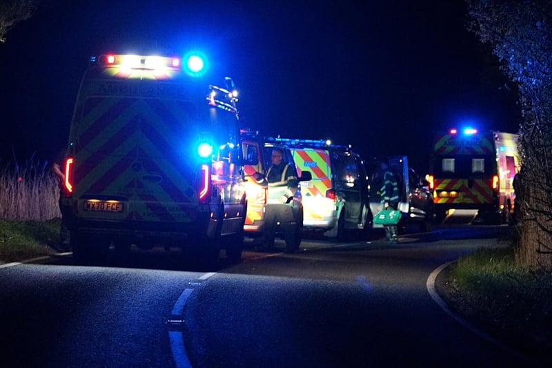 There were reports of a car accident on Wartling Road near Pevensey on Friday night, April 5