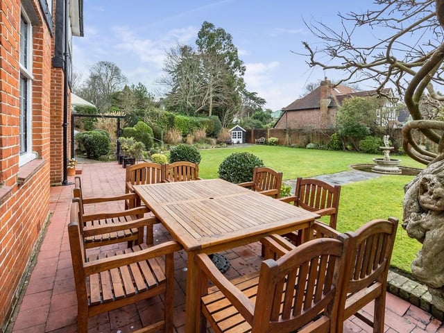 The Offington Drive home features great outdoor space, ideal for entertaining, as well as a summer house