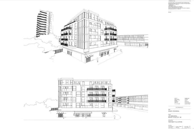 Plans showing the proposals for the flats above the Hatters in Bognor Regis