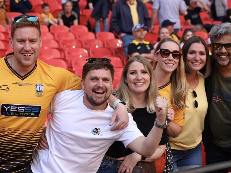 Littlehampton Town fans and players at Wembley for the FA Vase final
