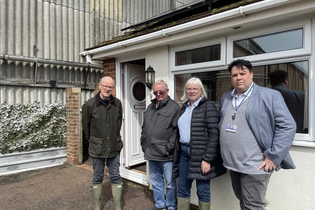 Outgoing Littlehampton and Bognor MP Nick Gibb, together with councillors from Arun District Council, visited Rope Walk in the aftermath of Tuesday’s floods.
