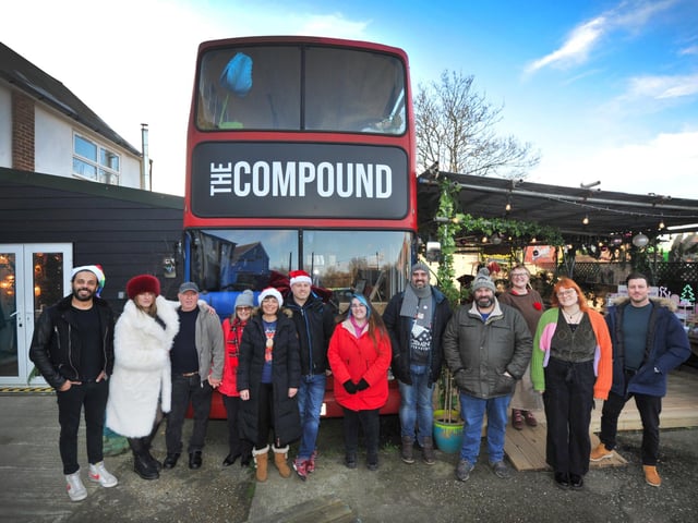 Launch of W.Ave Arts' Community Bus at The Compound, Bexhill Road, St Leonards on December 22.