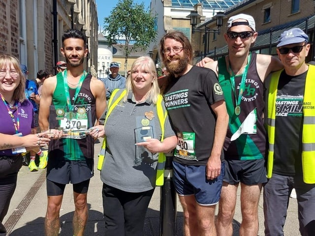 Presentations at the Hastings Runners five-mile race