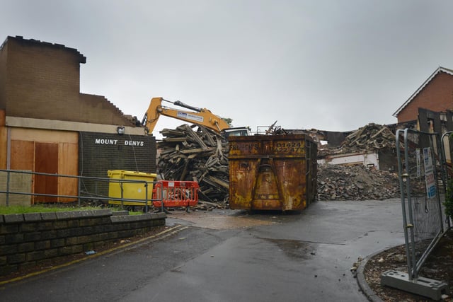 Demolition work taking place at the former Mount Denys Care Home, Hastings.