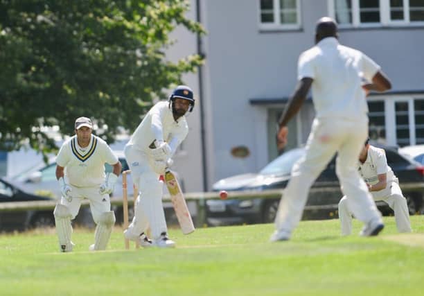 Action between Broadwater CC and Goring CC in Division 4 West of the Sussex Cricket League