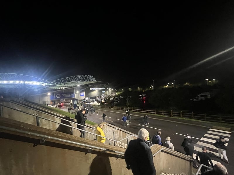 Fans making their way down for the game.