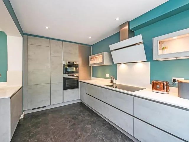 The hugely modern kitchen is a standout feature.