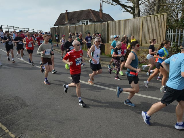 Action in the 2026 Hastings Half Marathon