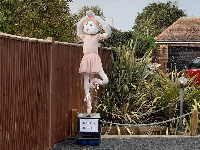 Some of the super scarecrows created for the Ferring Scarecrow Festival 2022, raising money for 1st Ferring Scouting Group. Some have pumpkins displaying a letter, five in North Ferring and nine in South Ferring. Unscramble them to enter the prize draw. Trail maps available at Brown's Natural Pet store.