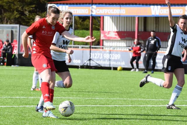 Sammy Quayle opens her Worthing account | Picture: One Rebels View