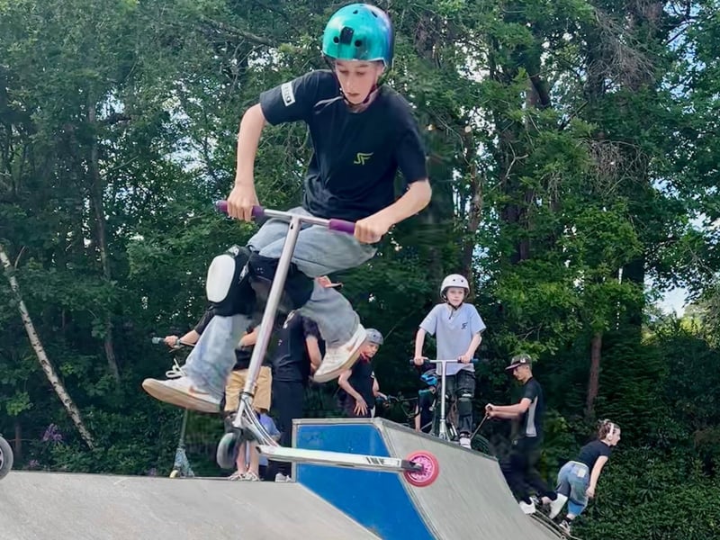 The event attracts skateboarders, scooter-users and BMX bikers alike.
