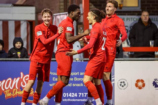 The goals flew in and the smiles returned for Eastbourne Borough last Saturday