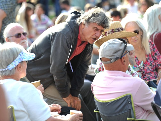 Crowds gather ahead of the Arundel RNLI Duck Race on Bank Holiday Monday