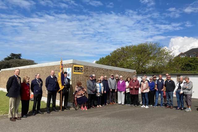 The unveiling of the plaque