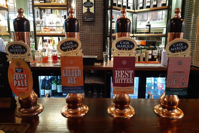 Cask ales on offer at Brewhouse & Kitchen Worthing