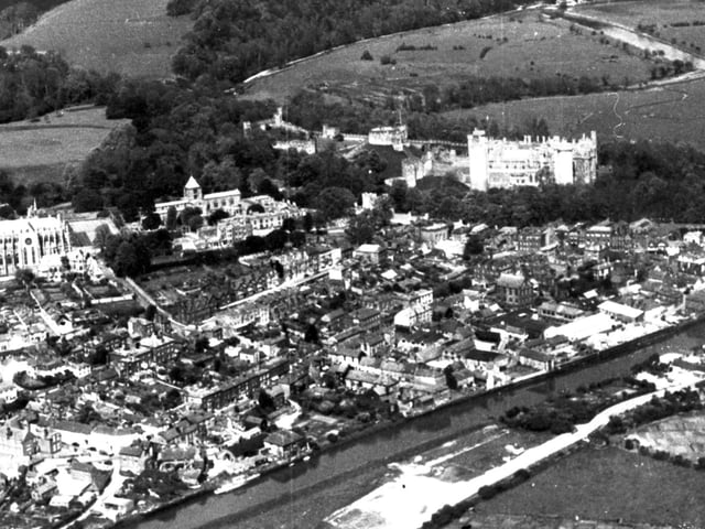Arundel in the 1920s from the air