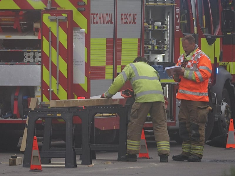 Emergency services at the scene of the collision. Picture: Sussex News and Pictures