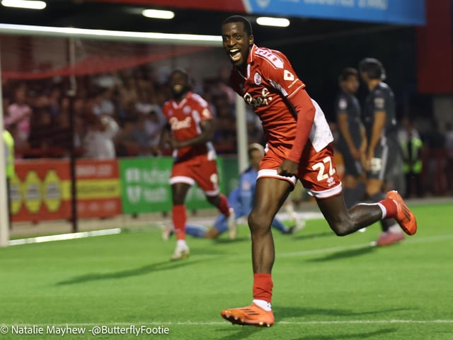 Crawley Town drew 1-1 with MK Dons at the Broadfield Stadium - here are fans, actions and goal celebrations