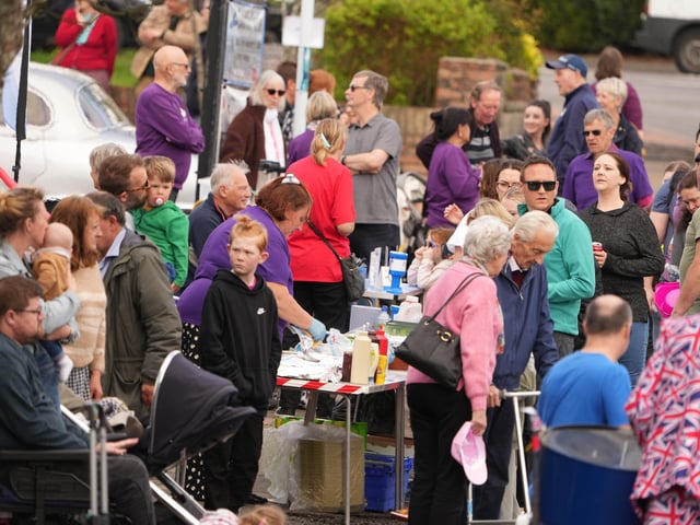 Coronation street party in Lime Tree Avenue, Findon Valley