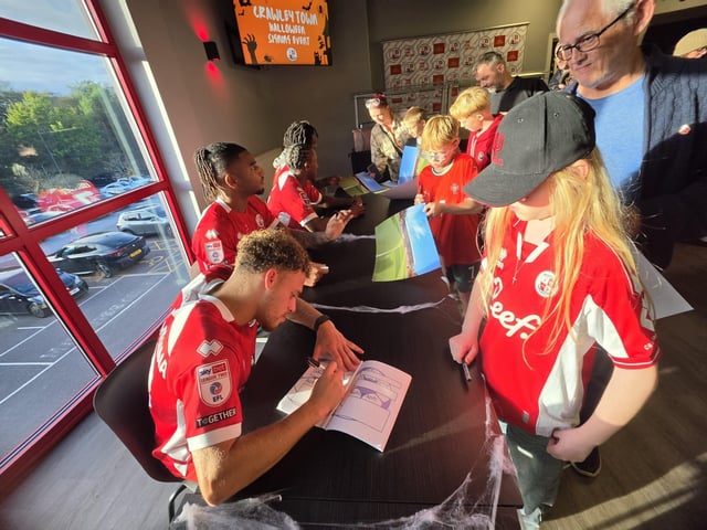 Crawley Town held a Halloween signing special where fans met the players and had their memorabilia signed
